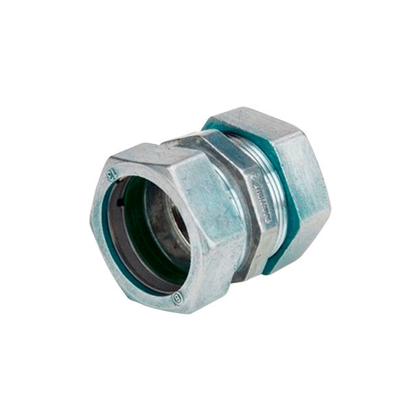 EMT Compression Coupling (Raintight) - Die Cast; 1 In.; 1-5/8 In.; Ball Burnished Mirror Smooth; 1-11/16 In.