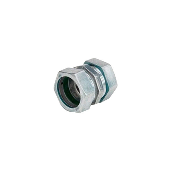 EMT Compression Coupling (Raintight) - Die Cast; 1-1/2 In.; 2-1/4 In.; Ball Burnished, Mirror Smooth; 2-13/16 In.