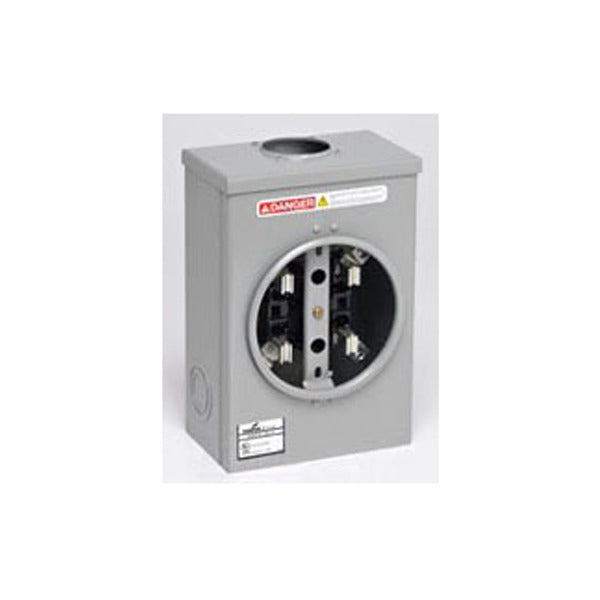 Meter Socket Without Bypass; Ring; 125 A; 600 VAC; 4 Jaws