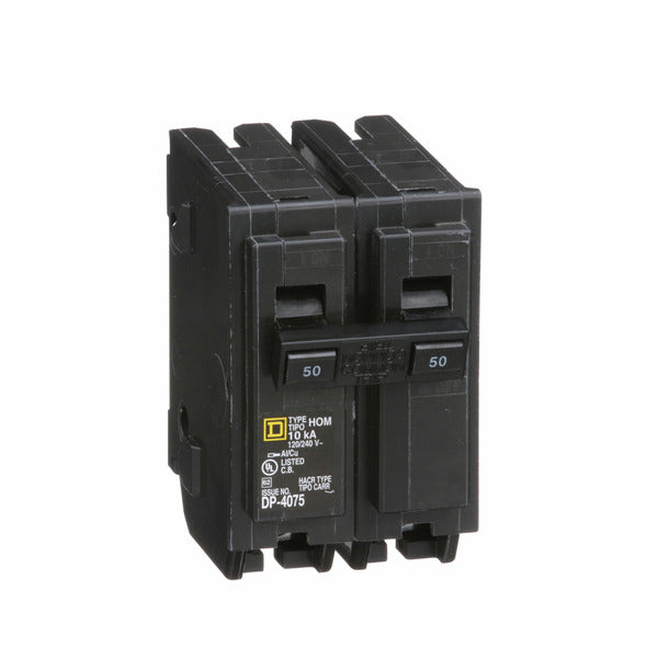 Circuit Breaker; Residential; 2 Pole; 50 A; 120 VAC; 10 kAIC at 120 VAC; Homeline
