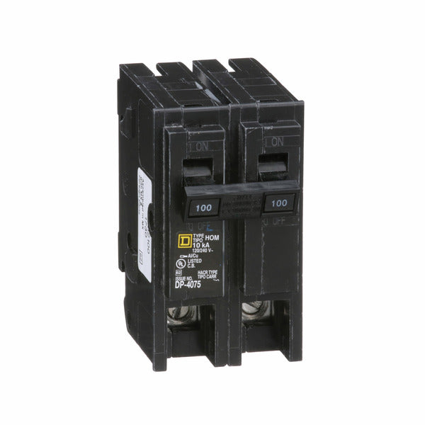Circuit Breaker; Residential; 2 Pole; 100 A; 120 VAC; 10 kAIC at 120 VAC; Homeline