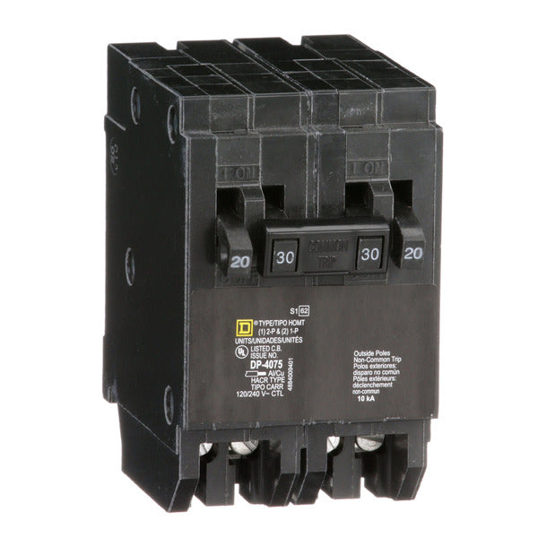 Circuit Breaker; Residential; 2 Pole; 30 A; 120 VAC; 10 kAIC at 120 VAC; Homeline