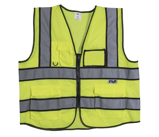 F4P F4P VEST-L High Visibility Zipper Vest Large