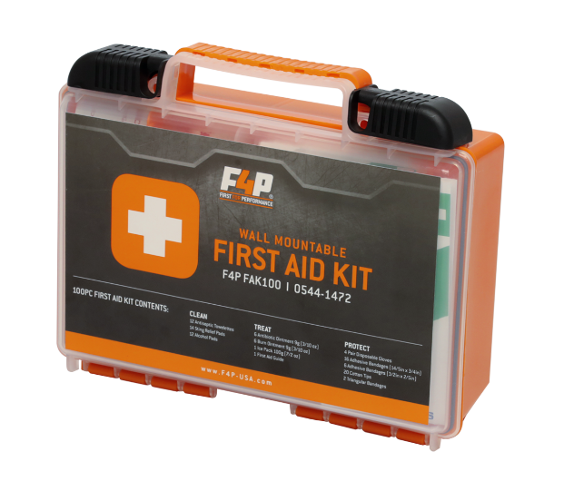 F4P F4P FAK100 100-Piece Wall Mounted First Aid Kit