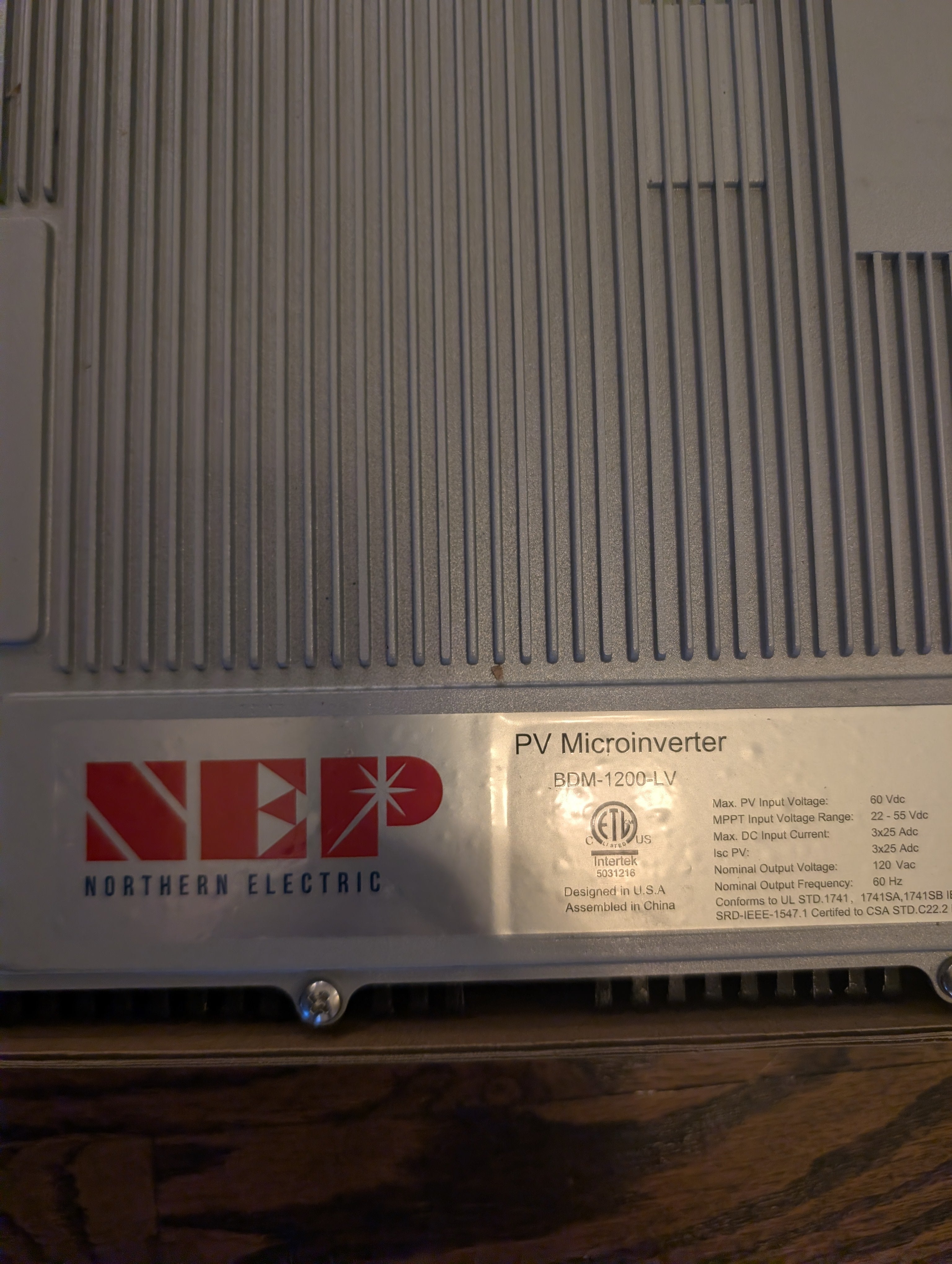 BDM-1200-LV 120V PV Microinverter