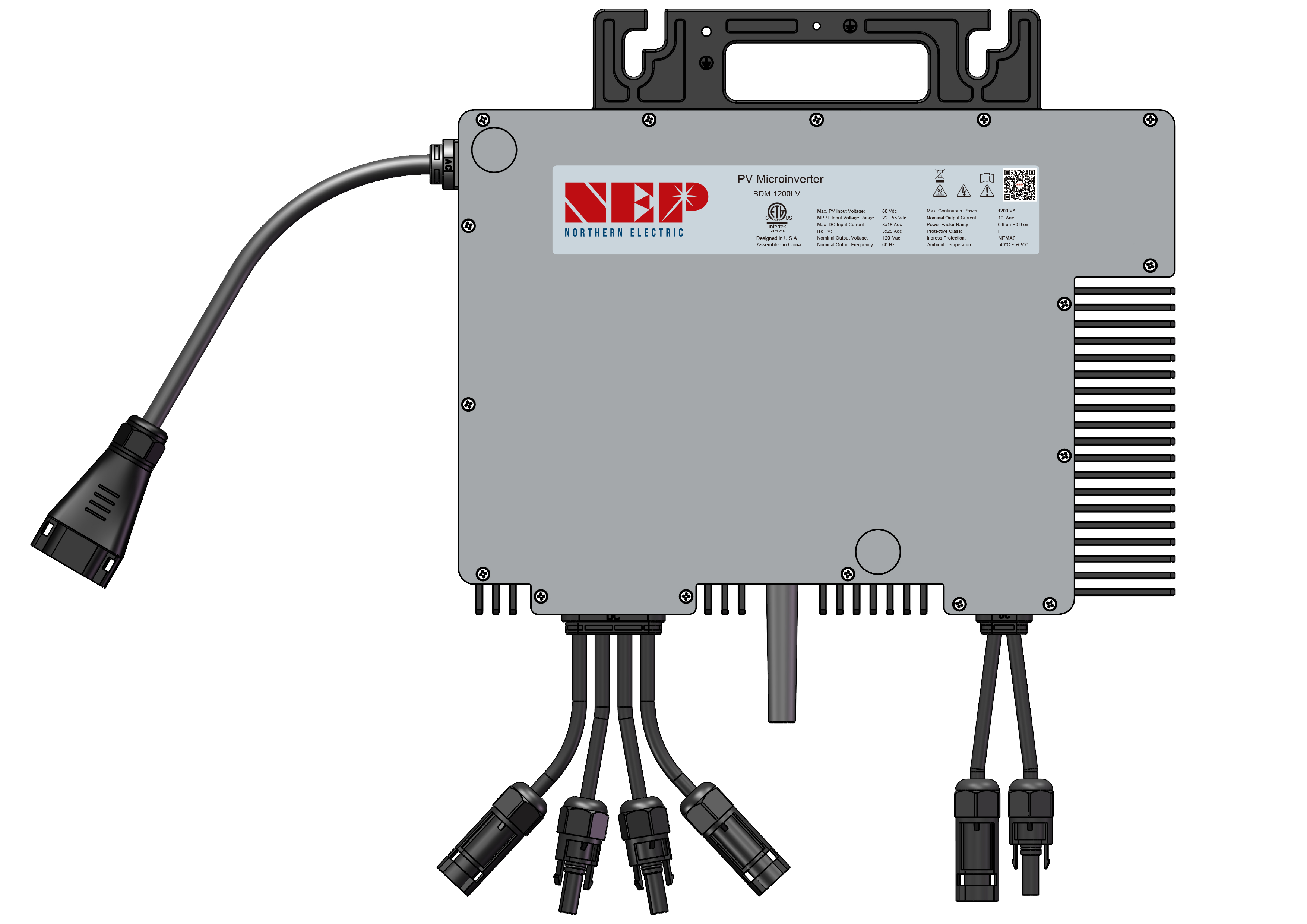 NEP BDM-1200-LV Liberty Solar 120v inverter