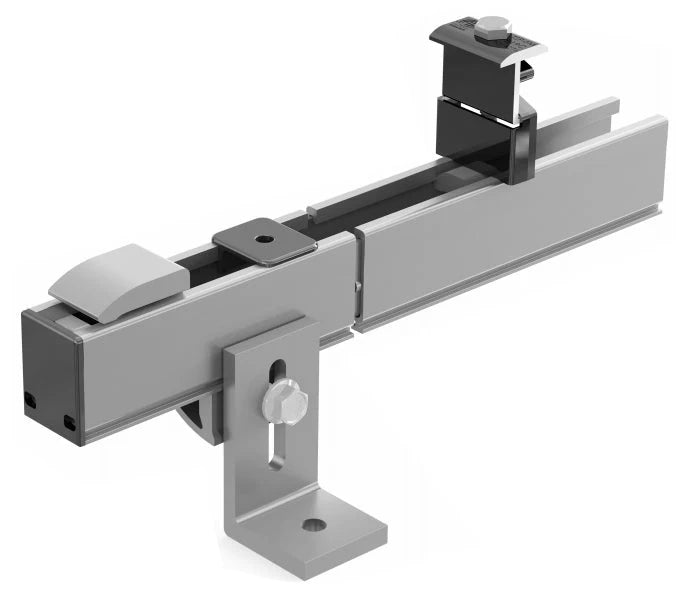 2-Panel Roof Mount Tamarack Flush Mill Solar Racking 1.6" Rail Kit (93-Inch) – Universal DIY Mounting System 91283