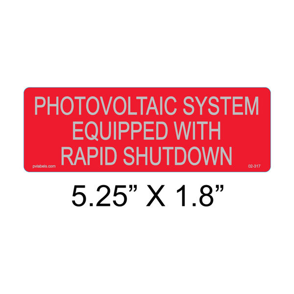 Solar Labels; Reflective Warning; 5.25 L x 1.125 W In.; Red; 0.378 In.