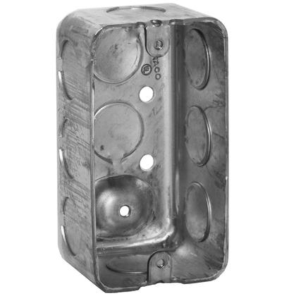 181-1/2 Handy Box, 2-1/4" Deep, 1/2" KOs, Drawn, Steel