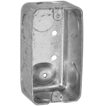 4CS-3/4 Handy Box, 1-7/8" Deep, 3/4" KOs, Drawn, Metallic