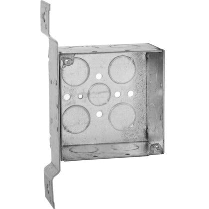 4SDVB-EK-PL 4" Square Box, Welded, Metallic, 2-1/8" Deep, Vertical Bracket