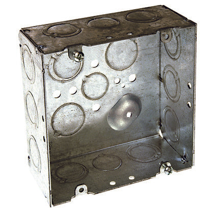 4SJD-EK 4-11/16" Square Box, Welded, Metallic, 2-1/8" Deep