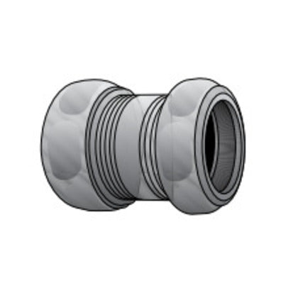 6100GSR Compression Coupling, Diameter 1", Raintight, Steel/Zinc