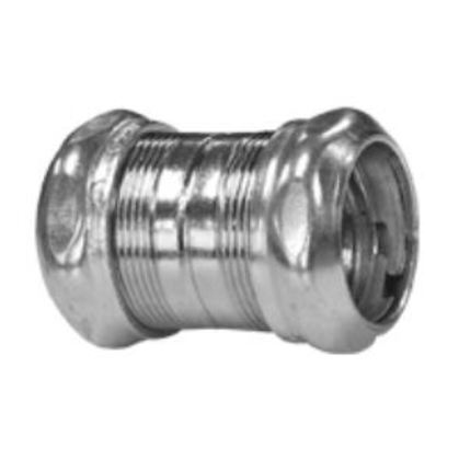 6200GSR EMT Compression Coupling, Raintight, 2", Steel/Zinc