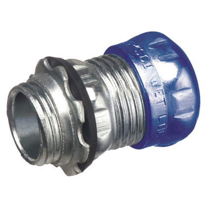 823RT EMT Compression Connector, 1-1/4", Raintight/Concrete Tight, Steel
