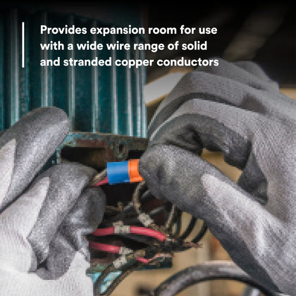 O/B+POUCH Wire Connector, 22 - 12 AWG, Blue/Orange