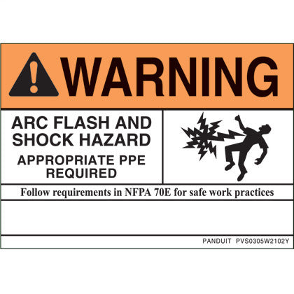 PVS0305W2102Y Vinyl Adhesive Sign, Warning Header, (Pack of 5)