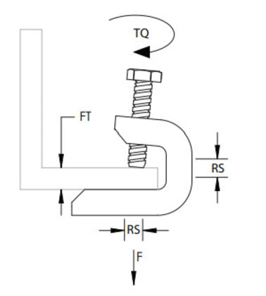 BC400 Beam Clamp, 3/8" Rod, 0.75" Max Flange