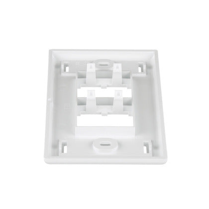 CFPL4WHY Mini-Com® Single Gang Faceplate, 1-Gang, 4-Port, White