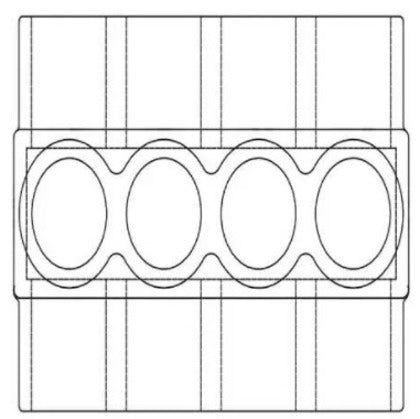 BIBD2/02 Multi-Tap Connector, Insulated, 14 - 2/0 AWG, 2-Port, 2-Sided, Clear