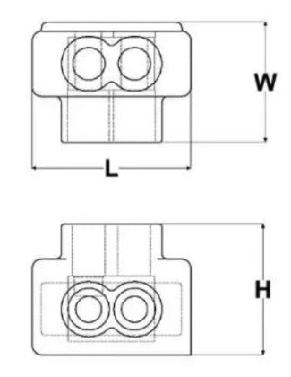 BIT250 Multi-Tap Connector, Insulated, 10 AWG - 250 MCM, Black