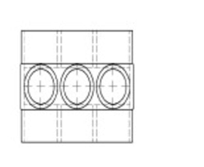 1PLD2/02 Multi-Tap Connector, 3-Port, Insulated, 14 - 2/0 AWG, Aluminum, Black