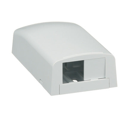 CBX2WH-AY Multimedia Outlet Housing, Low Profile, Surface, White, 2-Ports