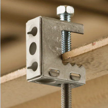 BC Beam Clamp, 1/4" Rod 1, #10 Rod 2, 1/2" Max Flange