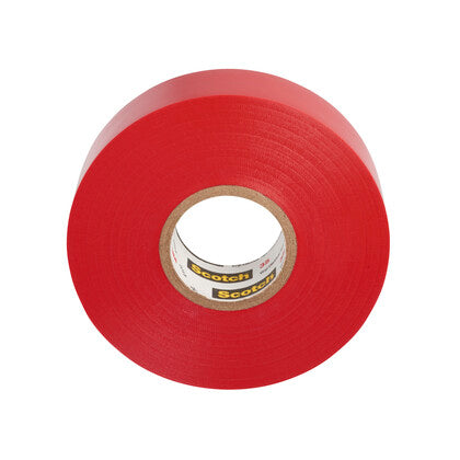 35-RED-3/4X66FT Color Coding Electrical Tape, Vinyl, Red, 3/4" x 66'