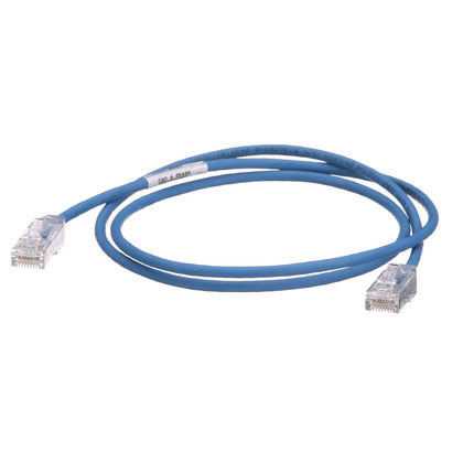 UTP28SP3BU Patch Cord, Category 6, UTP, RJ45, 28 AWG, Copper, Blue, 3'