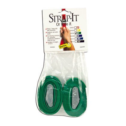 2WS06 Web Straps w/ Buckle, 6', Nylon, Green, 2-Pack