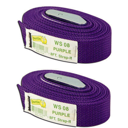 2WS08 8' Web Straps w/ Buckle, Nylonr - Purple, 2 Included