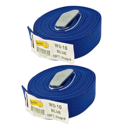 2WS10 Web Straps with Buckle,10', Nylon, Blue