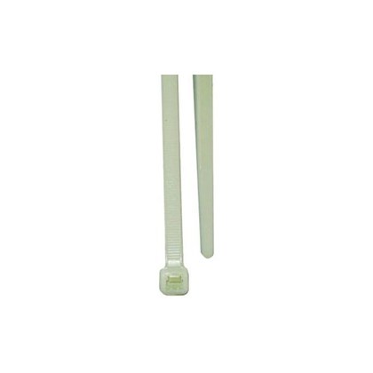 DT6 Cable Tie, Standard, Nylon, 7-1/2" Long, Natural Color, 100/PK