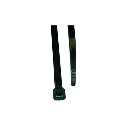 DT6B Cable Tie, Standard, UV Nylon, 7-1/2" Long, Black, 100/PK