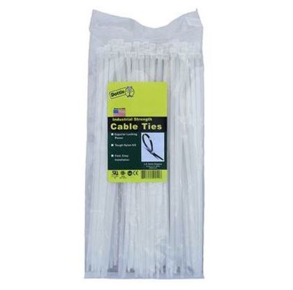 DT6 Cable Tie, Standard, Nylon, 7-1/2" Long, Natural Color, 100/PK