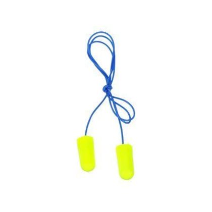 311-1250 Earsoft Yellow Neons, Foam Earplug, Regular, Corded