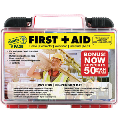 FA25 50-Person First Aid Kit - 170 Pieces