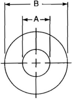 FENW12112 Fender Washer, 1/2" x 1-1/2", Steel