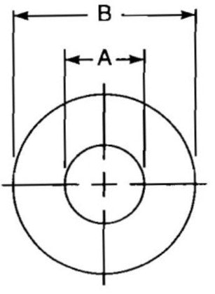 FENW14112 Fender Washer, 1/4" x 1-1/2", Steel