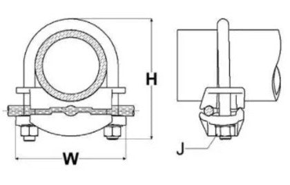 GAR6429 Fence Post Ground Connector, 3/8", 2/0 AWG to 250 MCM