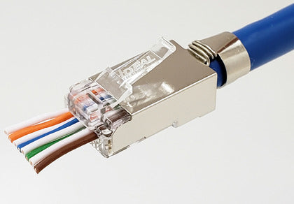 85-369 CAT6A/6/5e Shielded Feed-Thru RJ-45 for 0.048" Max. Conductors, 50/Jar
