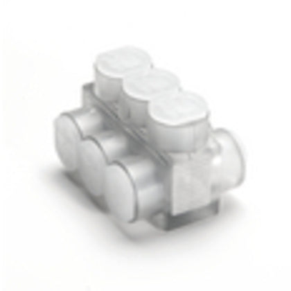 BIBD2/03 Multi-Tap Connector, 3-Port, Clear, Insulated, 14 - 2/0 AWG, 2-Sided