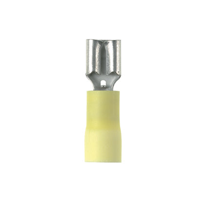 EDV10-250-Q Female Disconnect, Vinyl Insulated, 12 - 10 AWG, .25" x .032" Tab, Yellow