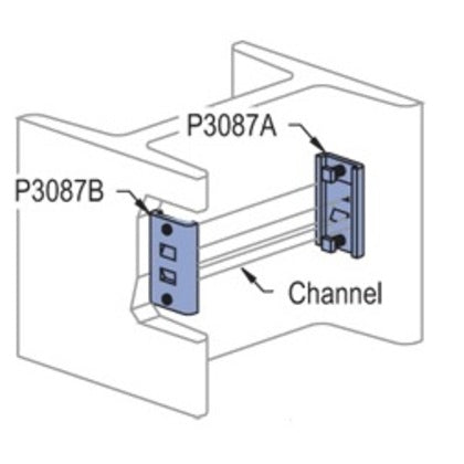 P3087-EG Column Insert, 1000 lb Rated, Steel With Electro-Galvanized Finish