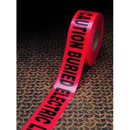 302-R-3X1000FT "Caution Buried Electric Line" Underground Tape, 3" x 1000'