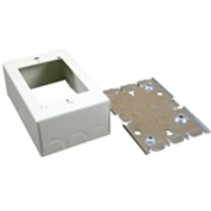 5748WH Switch/Receptacle Box, 1-Gang, 500/700 Series Raceway, White