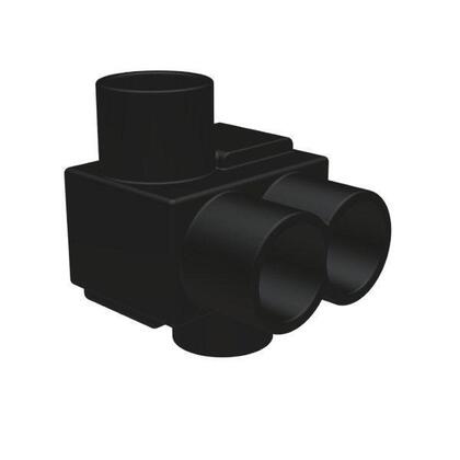 1PL2502 Multi-Tap Connector, Insulated, 10 AWG - 250 MCM, 2-Port, 1-Sided, Black