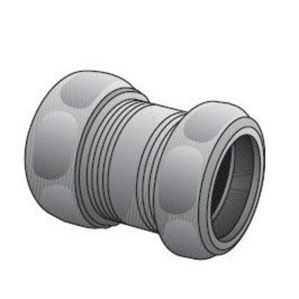 6350S EMT Compression Coupling, 3-1/2 inch, Steel, Concrete Tight