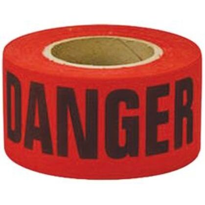 357 "DANGER" Barricade Tape, 3" x 1000', Red